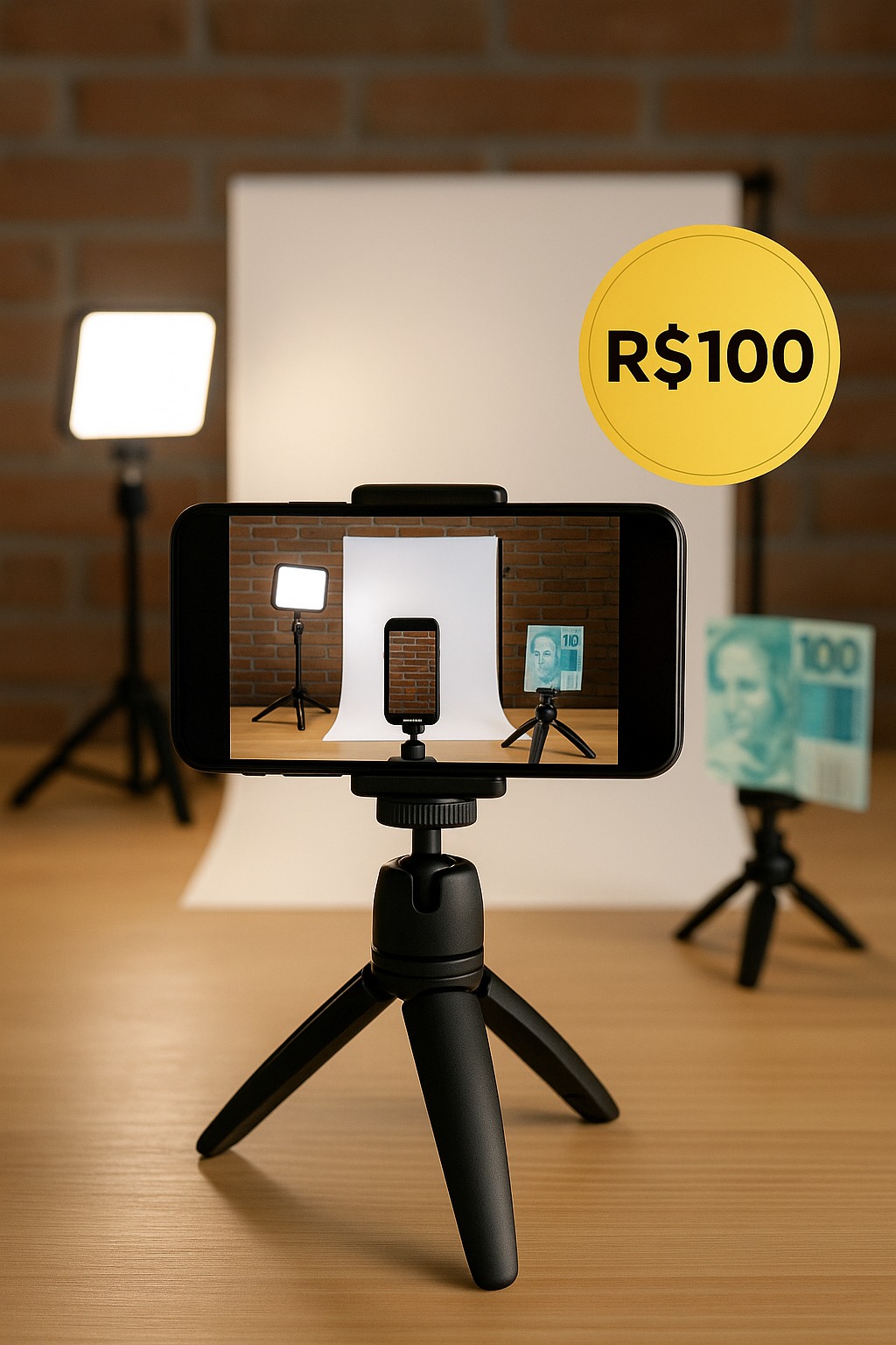 Grave vídeos profissionais gastando menos de 100 reais